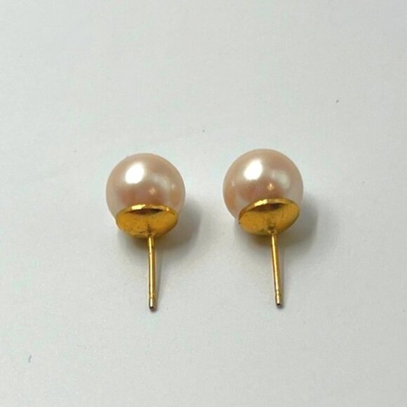 Jewelry - Pearl Pierced Earrings Women Post Gold Classic